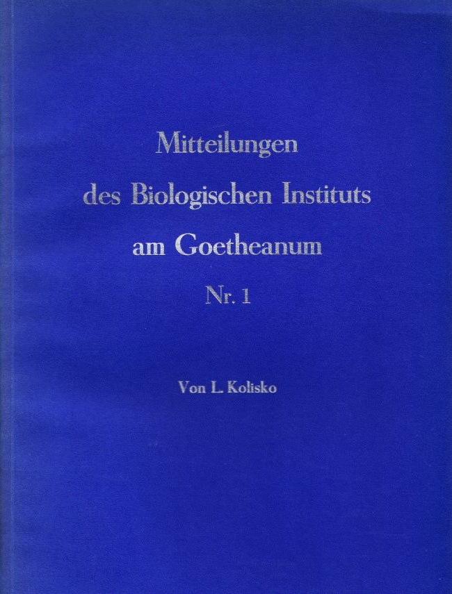 Mitteilungen des Biologischen Instituts a. G. Nr. 1